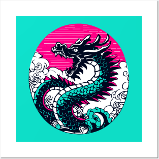 Cloudy Dragon Posters and Art